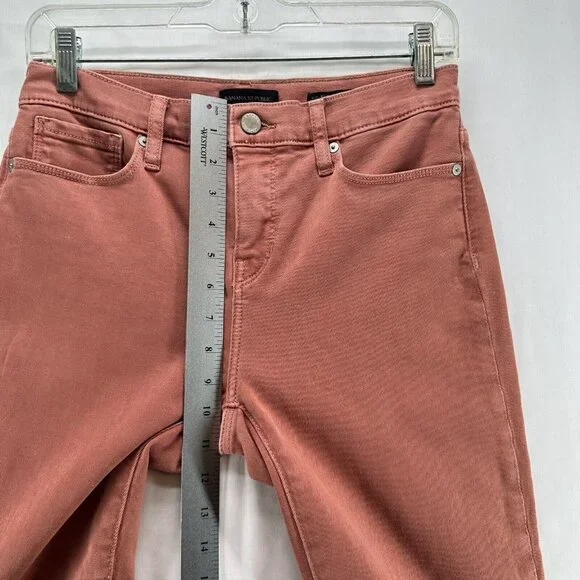 Banana Republic Jeans Womens 27 Premium Denim Mid Rise Skinny Stretch Rust Red - Picture 9 of 10